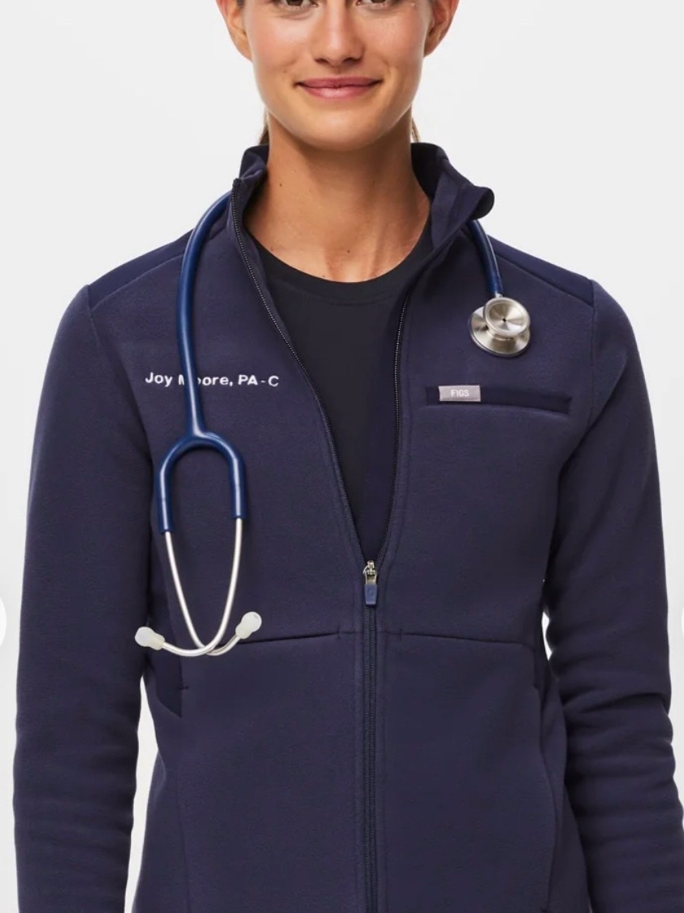FIGS Navy Women's Zip Jacket